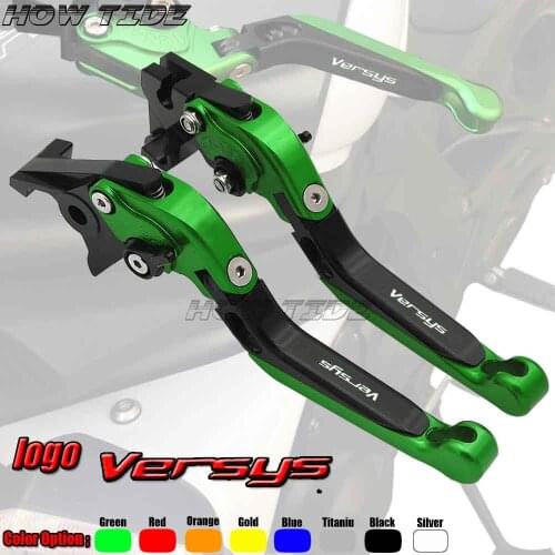 Laser Logo(Versys) Folding Extendable Motorcycle Brake Clutch Levers For Kawasaki VERSYS 1000 2015-2016