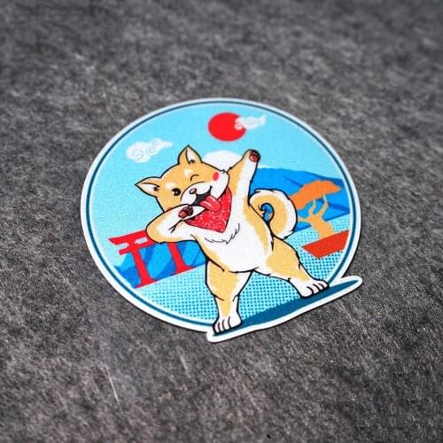 Car Styling Vinyl Decals Lovely Dog Corgi Cute Pet Motorcycle Auto Tank Sticker