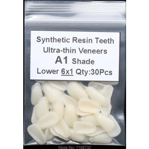 Dental A1 Shade Lower Anterior Composite Synthetic Resin Teeth Ultrathin Veneers Tooth Restorative Teeth Whitening