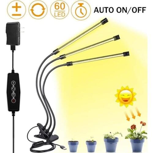 LED Phyto Timer Bulbs 3 Grow Full indoor Head Plant 5V Spectrum USB for Lamp Flexible Light Fitolamp Clip DC Dimmable