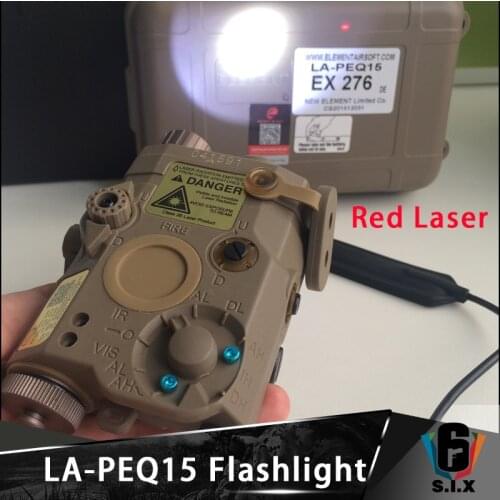 Tactical Softair Surfire Tactical Laser Airsoft LA-PEQ15 Red Laser Gun Picatinny Rail Infrared Flashlight 175Lumen