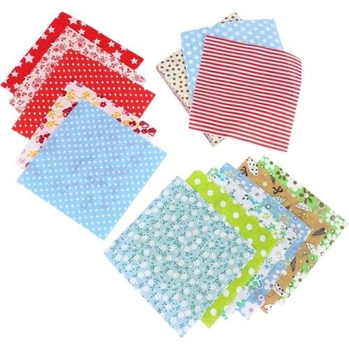Fabric Patchwork Craft Cotton Material Batiks Mixed Squares Bundle, 10 x 10cm, 50-Pack
