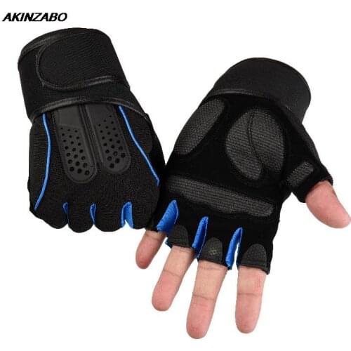 Lengthened Wristband Fitness Gloves Unisex Weight Lifting Breathable Equipment Dumbbell Exercise Fingerless Bicycle Gym Gloves