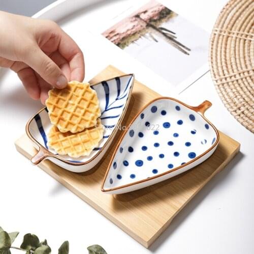 Japanese Ceramic Multi-grid Dried Fruit Plate Snack Snacks Living Room Home Creative Modern Small Exquisite Fruit Plate