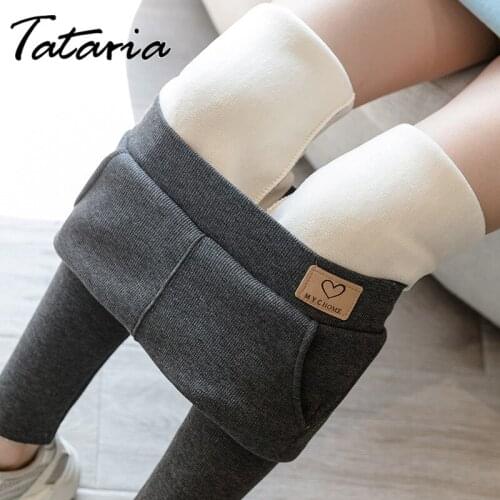 Women Leggings Ribbing Warm Tights for Winter Pants Thicken Thermal Legging Pocket Waisted Female Flannel Streetwear Trousers