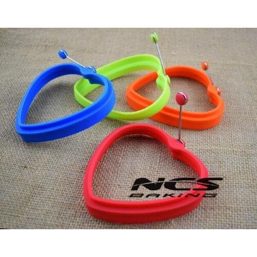 200pcs/lot, Creative Heart Shape Silicone Omelette Shaper Egg Fried Frying Pancake Cooking Mould,free shipping