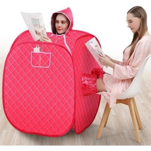 2L Steam Sauna Portable Spa Room Home Beneficial Full Body Slimming Folding Detox Therapy Steam Fold Sauna Cabin Sauna Generator