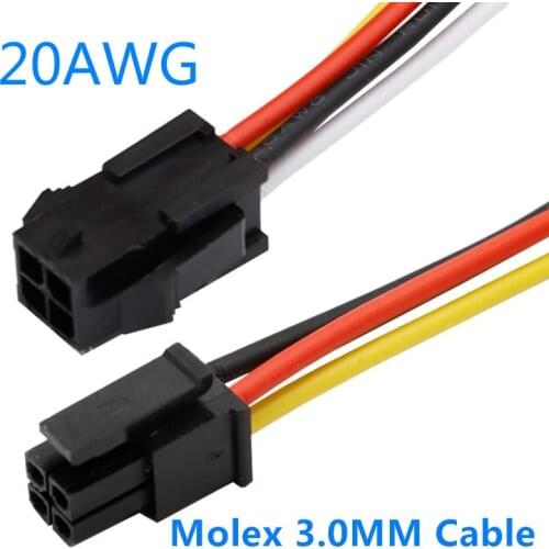 5PCS Molex 3.0MM Cables 20AWG Small 5557 5559 Male Female Air Docking Electronic Cable, MX3.0 43025 Terminal Line