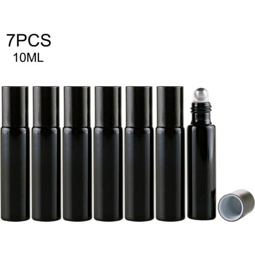 7 Pcs 5ml/10ML Empty Perfume Glass Roll On Bottle Essential Oil Roller Bottles Portable Mini Bottle
