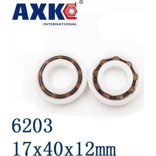 Axk 6203 Pom (10pcs) Plastic Ball Bearings 17x40x12mm Glass Balls 17mm/40mm/12mm