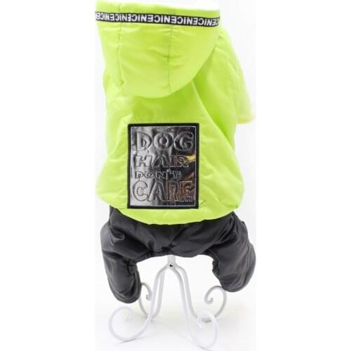 One-Piece Dog Clothes Winter Overalls for Dogs Warm Jumpsuit for Small Dogs Shih Tzu Ski Suit Yorkshire Thick Fleece Dog Hooded