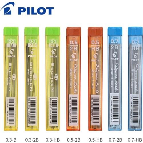 1 Piece Japan Pilot Polymer Pencil Leads 0.3/0.5/0.7 HB/2B/B Active lead 60mm PPL-3/5/7