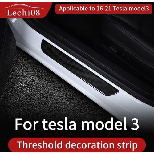 Door panel for Tesla model 3 accessories/car accessories model 3 tesla three tesla model 3 carbon/accessoires welcome panel
