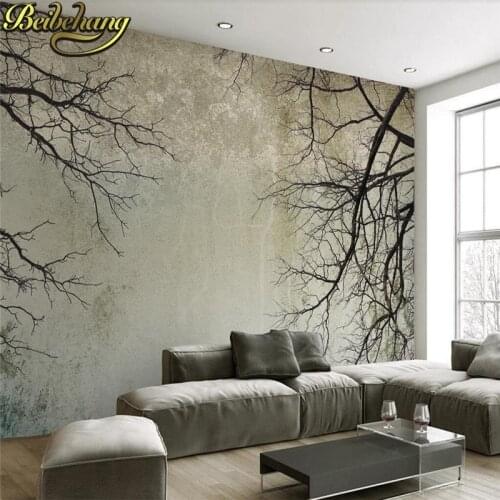 Beibehang Custom photo 3d wallpaper murals High quality vintage minimalist Nordic style tree branches Sky TV backdrop wall paper