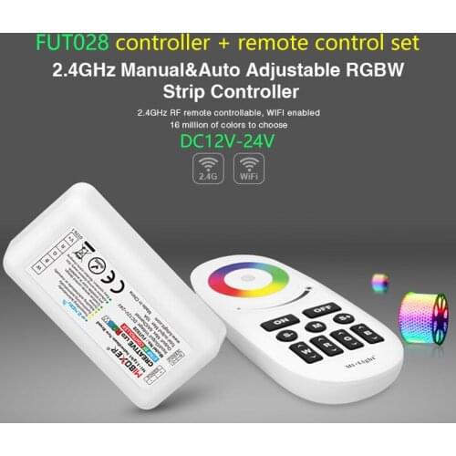 FUT028 2.4GHz Manual & Auto Adjustable RGBW Strip Controller & Touch Remote DC12-24V led dimmer remote set for RGBW LED Strip