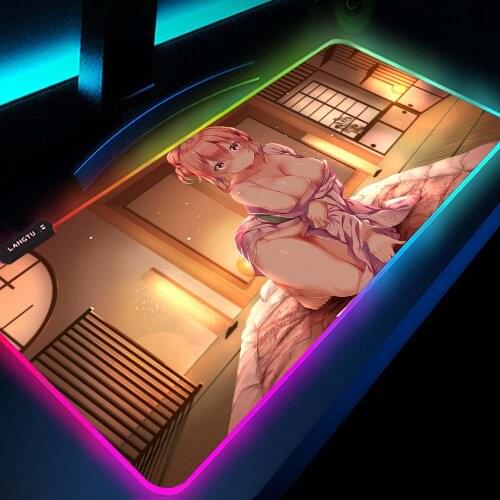 Rgb Led Mouse Pad Sexy Video Sex Mouse Pad Breast with Chest Gaming Mousepad Extended Pad Gamer Decoration Anime Rgb Led Mat Ass