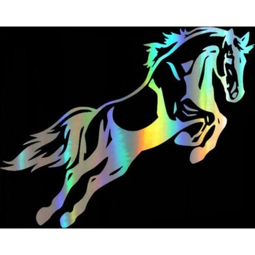 Creativity Jumping Horse Car Stickers and Decals JDM DIY Car Styling Auto Accessories Motorcycle Decals KK Vinyl PVC 18CM X 16CM