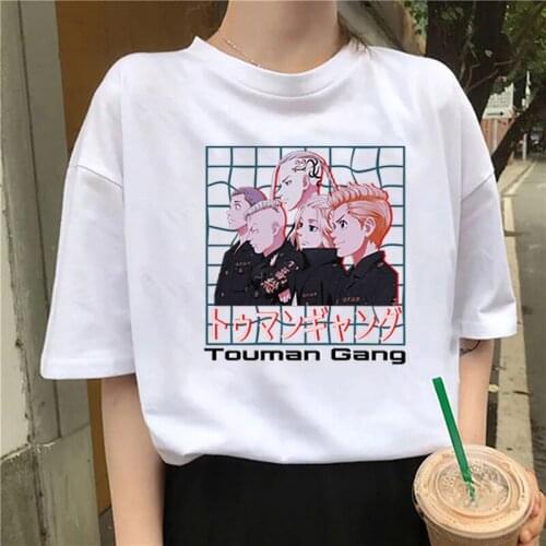 2021 Hot Sale Anime Tokyo Revengers T Shirt Women Men Kawaii Cartoon Tops Summer Street Fashion Cotton Breathable Camisetas