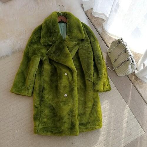 Top brand Style High-end New Fashion Women Faux Fur Coat S52 high quality