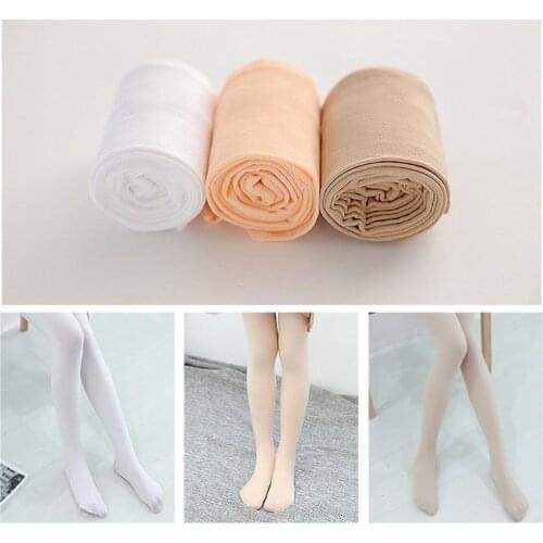 Fashion Solid Color Children Girls Velvet Ballet Dance Performance Socks Tights