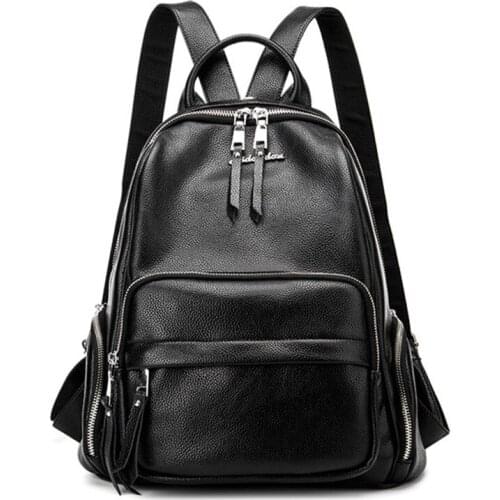 Women Fashion Rucksack Pu Leather Backpack Women Backpack female Solid Bagpack Ladies Backbag student school Knapsack bag