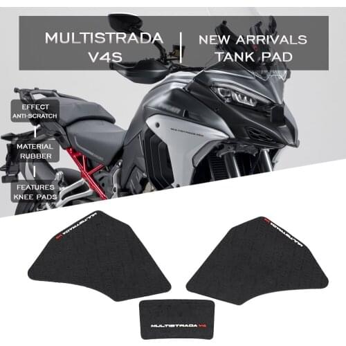Motorcycle Fuel Tank Sticker Decal Grip pad Tank Pad Non-slip Side Fuel Tank Pad Knee Pads For DUCATI Multistrada V4s 2021