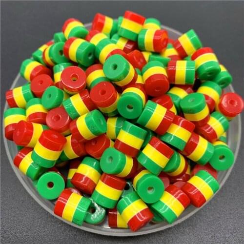 30pcs/Lot 8mm Resin Spacer Beads Cylindrical Stripe Spacer Beads For Jewelry Making DIY Bracelet Necklace Accessories EEZ009