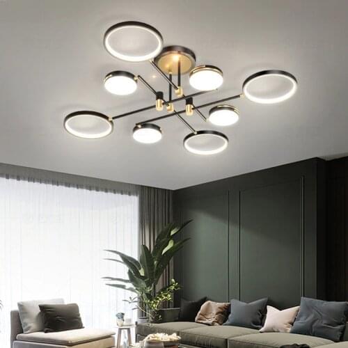 Nordic living room lamp modern minimalist atmosphere home ceiling lamps light luxury chandelier led lights for room 2021 new