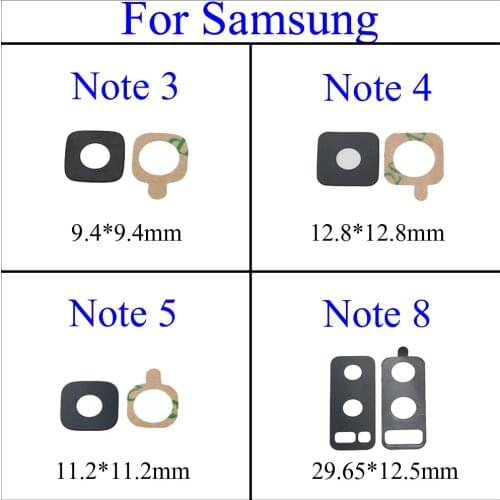 YuXi Back Rear Camera Glass Lens Cover Ring with Sticker for samsung Galaxy Note 3 4 5 8 N920 Note8 Note3 Note5 N950