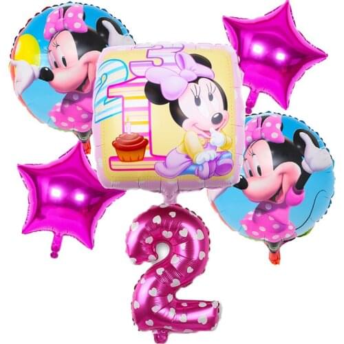 Cartoon Mickey Mouse Theme Kid Party Decoration Balloons Children Birthday Party Decor Baby Shower Aluminum Foil Number Balloon