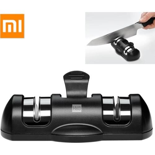 XIAOMI MIJIA Huohou Knife Sharpener 2 Stages Grindstone Double Wheel Sharpener Knife Sharpening Machine Whetstone Kitchen Tools