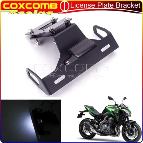 Motorcycle CNC Tail Tidy Fender Eliminator Registration LED Light License Plate Holder For KAWASAKI Z900 2017 2018 2019 2020