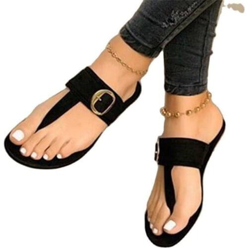 Large Size 42 Womens Shoes; Fashionable Womens Slippers; 2021 New Style Womens Flip Flops and Flat Casual Outdoor Slippers