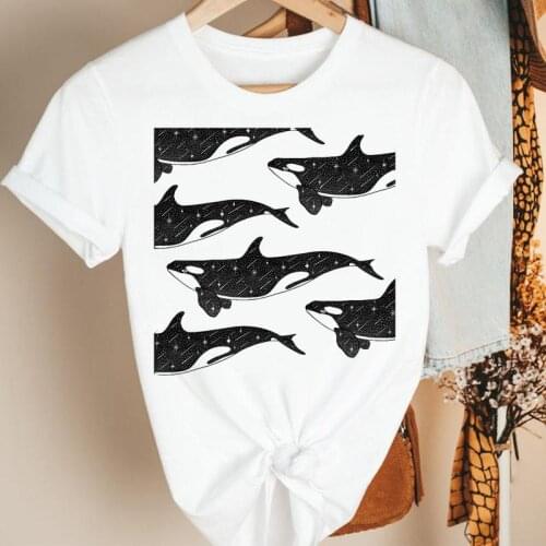 Women Clothes Animal Beach Cute Casual Trend 90s Cartoon Summer Short Sleeve Print Fashion Tshirt Female Tee Top Graphic T-shirt