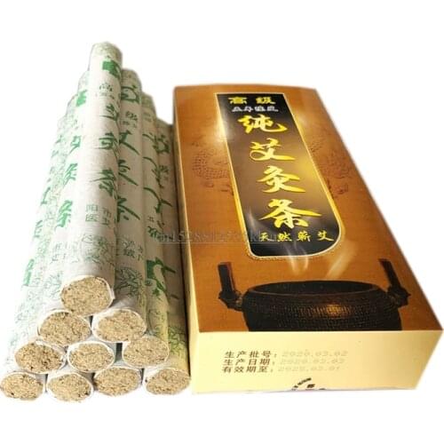 10 Pure Moxa Stick Rolls Burn Wood - Traditional Massage Therapy For Antistress