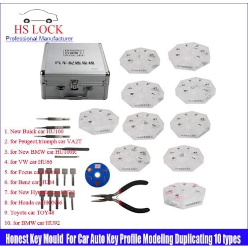 10 Types Locksmith Honest Key Mould For Car Auto Key Profile Modeling Duplicating Machine