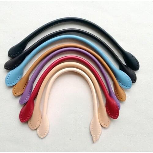 31CM Bag Handles 1 Pair DIY Luggage Belt Split Leather Bolsa Accessories Replacement Shoulder Bag Straps Buckles