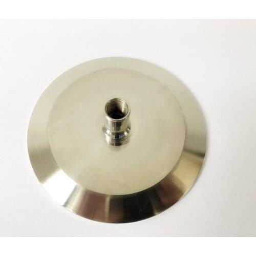 3A 4" (102mm) OD119 Tri-clamp Sanitary Flat Cover/ Cap With 1/4" FNPT Adapter Of Extractor Lid Parts, Stainless Steel 304