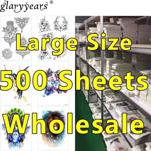 500 Pieces Wholesale Health Beauty Body Art Temporary Tattoo Henna Jewelry Belle Decal Design Tattoos Sticker Makeup New Arrival