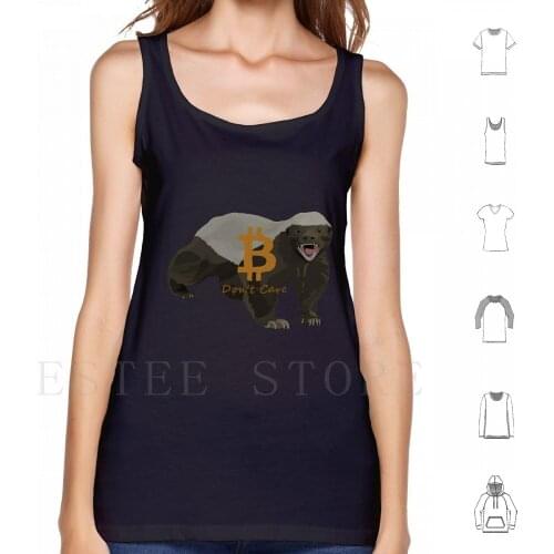 Bitcoin Honey Badger Don'T Care Tank Tops Vest Sleeveless Bitcoin Btc Badger Cryptocurrency Chairforce Lfg Ngu Hfsp