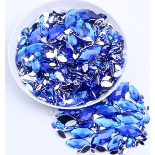 Gems Acrylic Rhinestone Strass 3x6mm 10000pcs Normal colors Flatback Marquise Earth Facets Nail Art Decorations