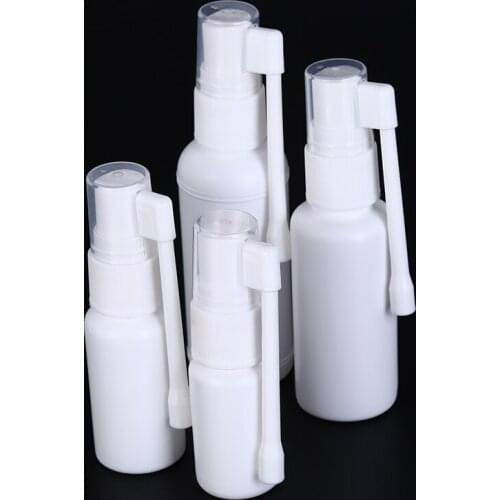 1pcs 10/20/30/50ml Empty Nasal Spray Bottle White Bottle Air Flight Travel Tools Plastic Perfume Makeup Atomizer Spray Bottle