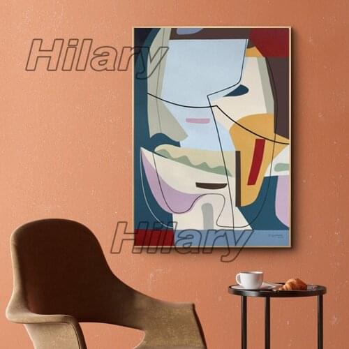 Geometric Art Poster Color Lump Still Life Canvas Painting Wall Art Home Decoration for Living Room and Bedroom Frameless Style