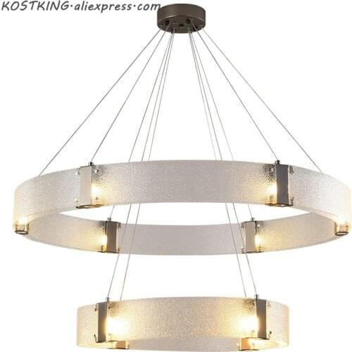 Art designer LED chandelier glass lamp AC110V 220v living room bedroom lights