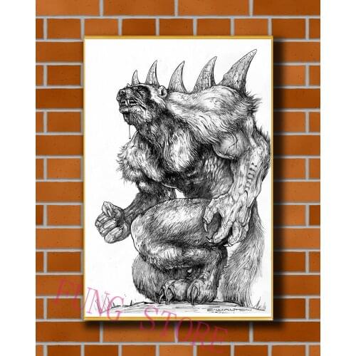 K010 Science Fiction Mech Warrior Robot Monster Originality Custom Silk Poster Home Deco Wall Art Christmas Gift