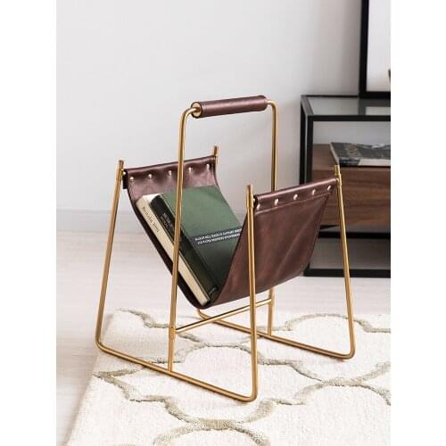 Louis fashion book shelf Bookcases Modern Metal Books and Newspapers on the Ground, Creative Model House Decoration Magazine