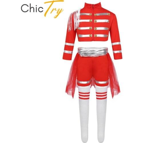ChicTry Kids Girls Cheerleading Uniform Crop Tops with Shorts Mesh Skirt Socks Set Outfit Performance Modern Jazz Dance Costume