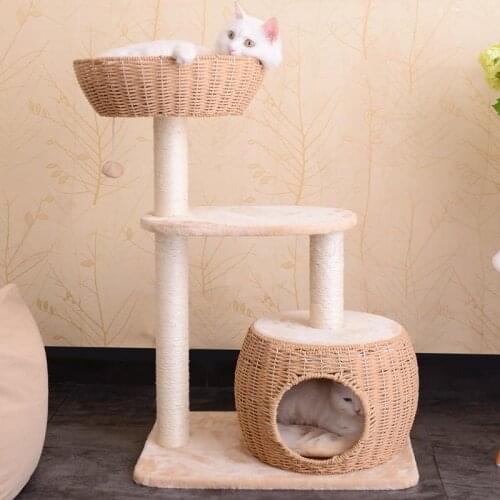 Cat climbing litter cat tree homemade DIY sisal cat scratching board large litter cat climbing house