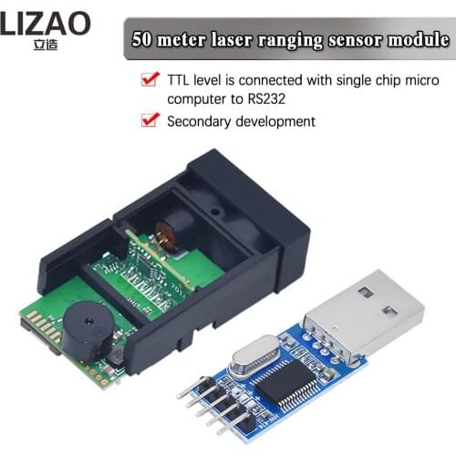 50m/164ft Laser Distance Measuring Sensor Range Finder Module Low cost Diastimeter Single & Continuous Measurement