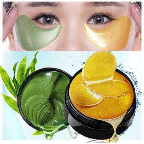 60pcs Eye Mask Gold Moisturizing Seaweed Eye Patche Remove Dark Circles Anti Age Bag Eye Wrinkle Skin Care